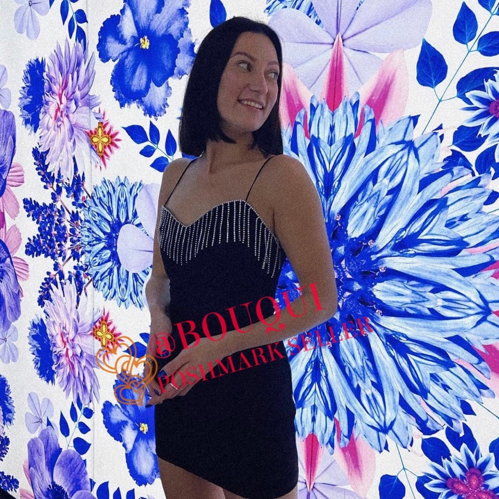 BLOGGERS FAV ZARA JEWEL FRINGED MINI DRESS WITH SPAGHETTI STRAPS - Picture 3 of 13